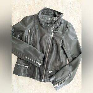 All Saints leather Bales Biker jacket NWOT